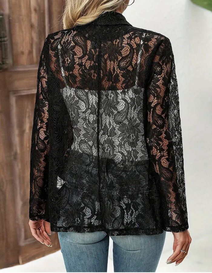 Levoire | Gilet long pour femmes blanc noir