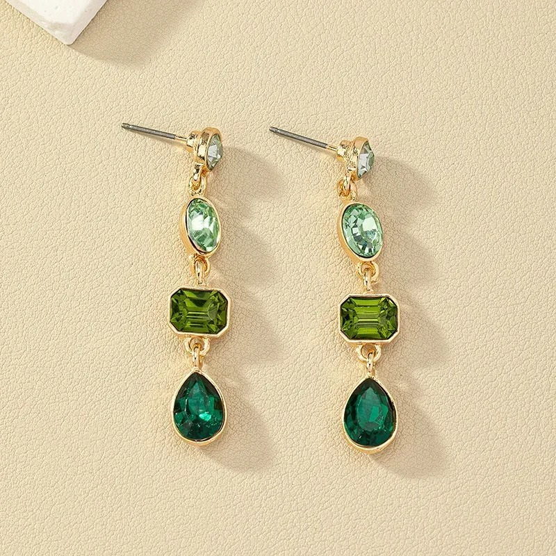 Levoire | Boucles D'Oreilles En Or Avec Des Pierres Vertes Or 4,8 cm