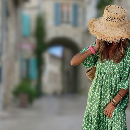 Levoire | Robe longue Boho avec manches bouffantes