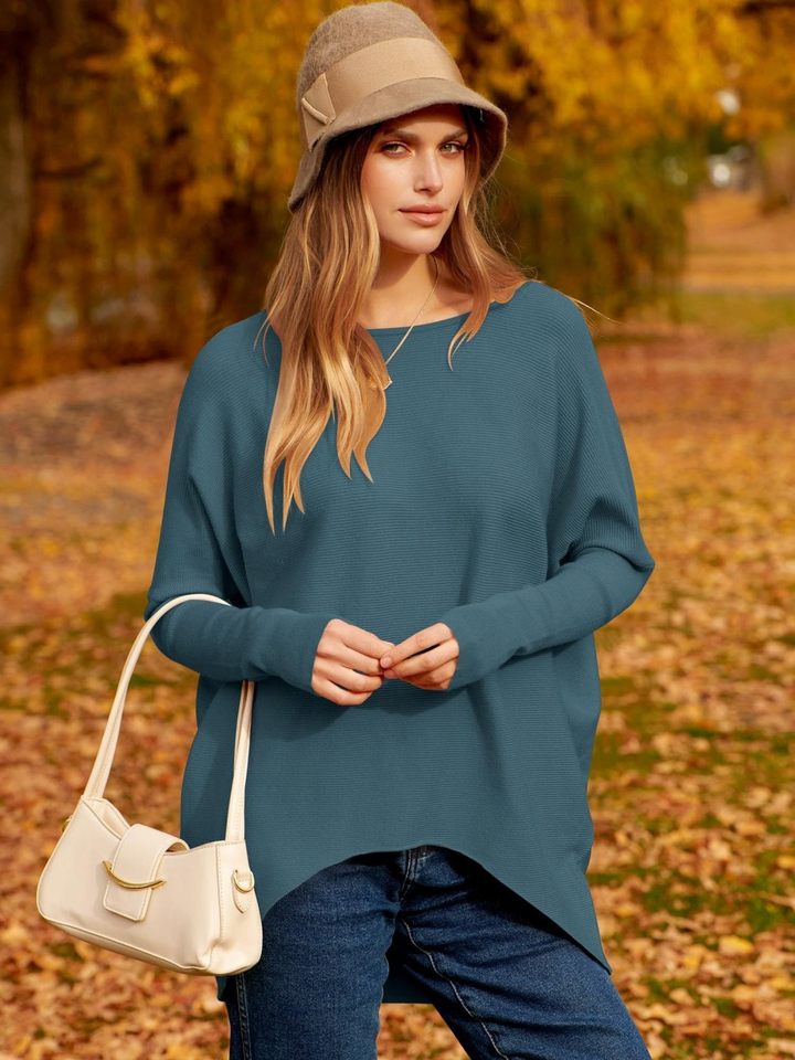 Levoire | Pull En Tricot Femmes Au Design Classique Bleu-vert