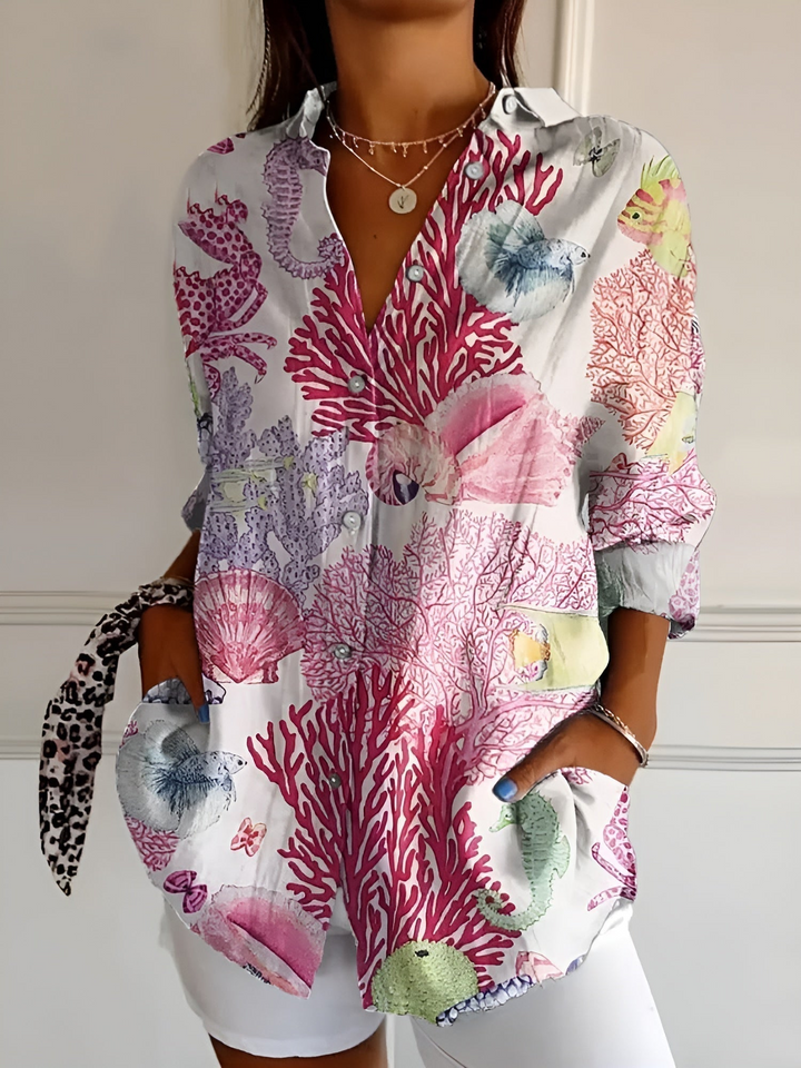 Levoire | Blouse pour femmes Blouse élégante et légère avec des boutons pour femmes Rosa clair