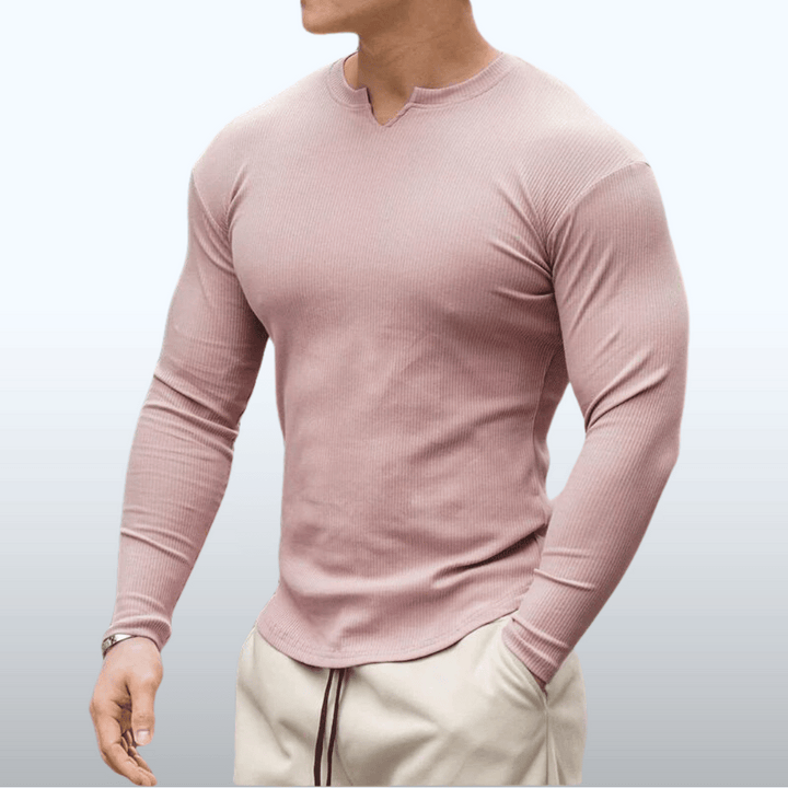 Levoire | T-Shirt Cintré À Manches Longues Rose
