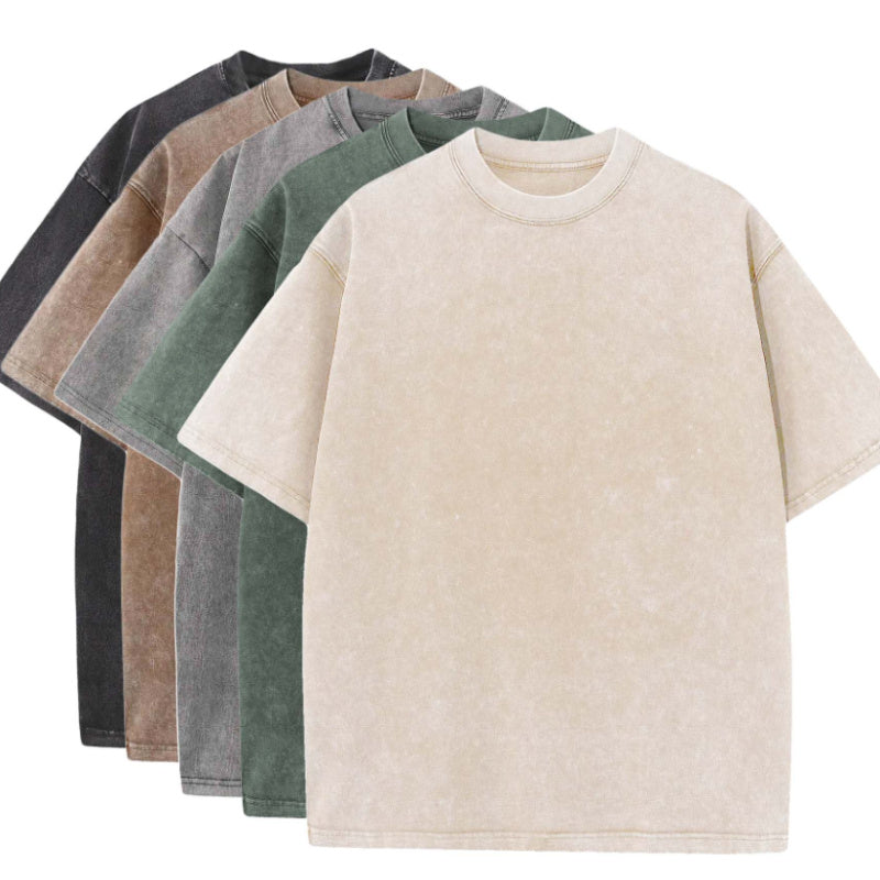 Levoire | T-Shirt Vintage 100% Coton Col Rond 5 pièces