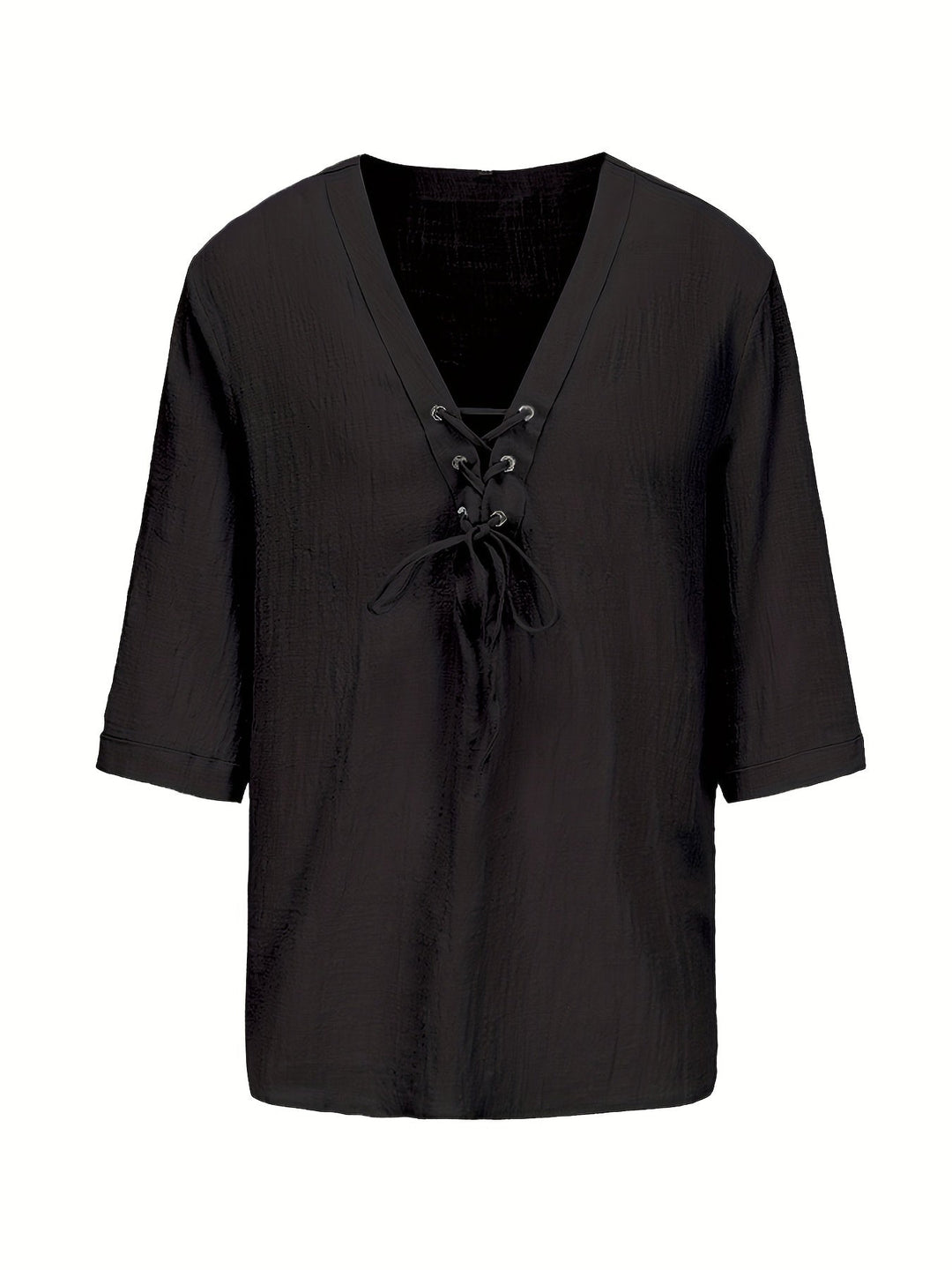 Levoire | T-Shirt V En Coton Respirant Pour Hommes Noir