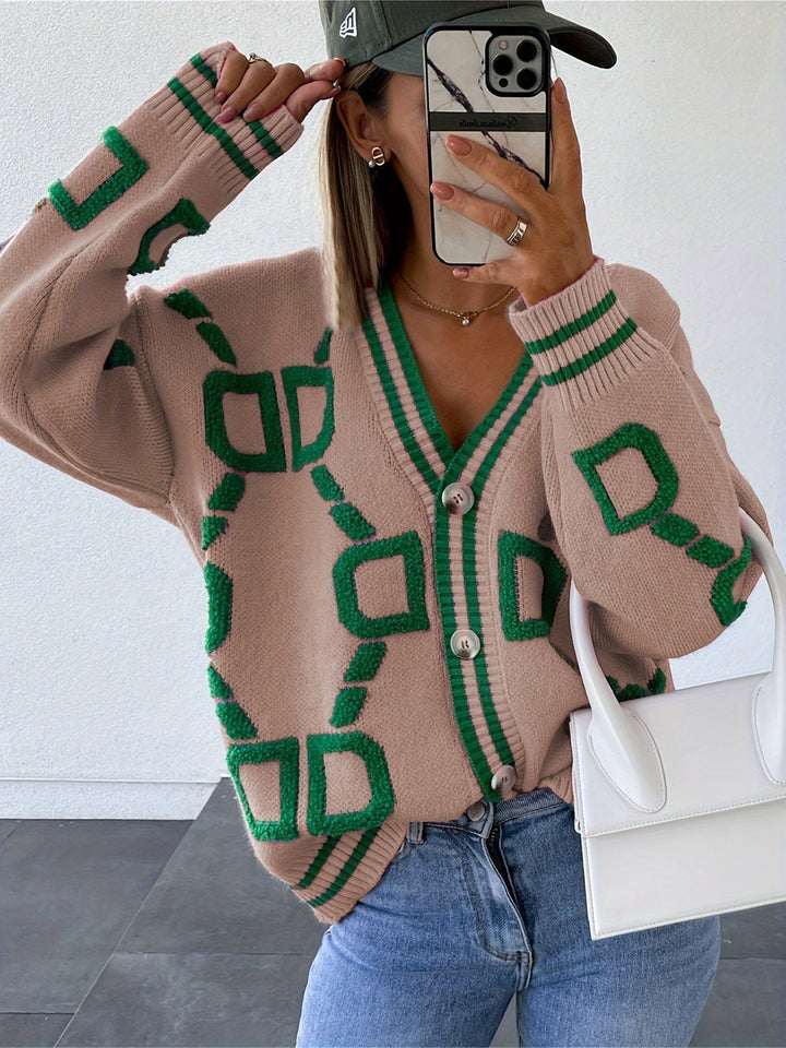 Levoire | Gilet En Tricot Géométrique Chaud