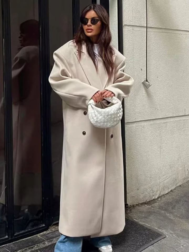 Levoire | Manteau Oversize Plus Long Pour Femmes Beige