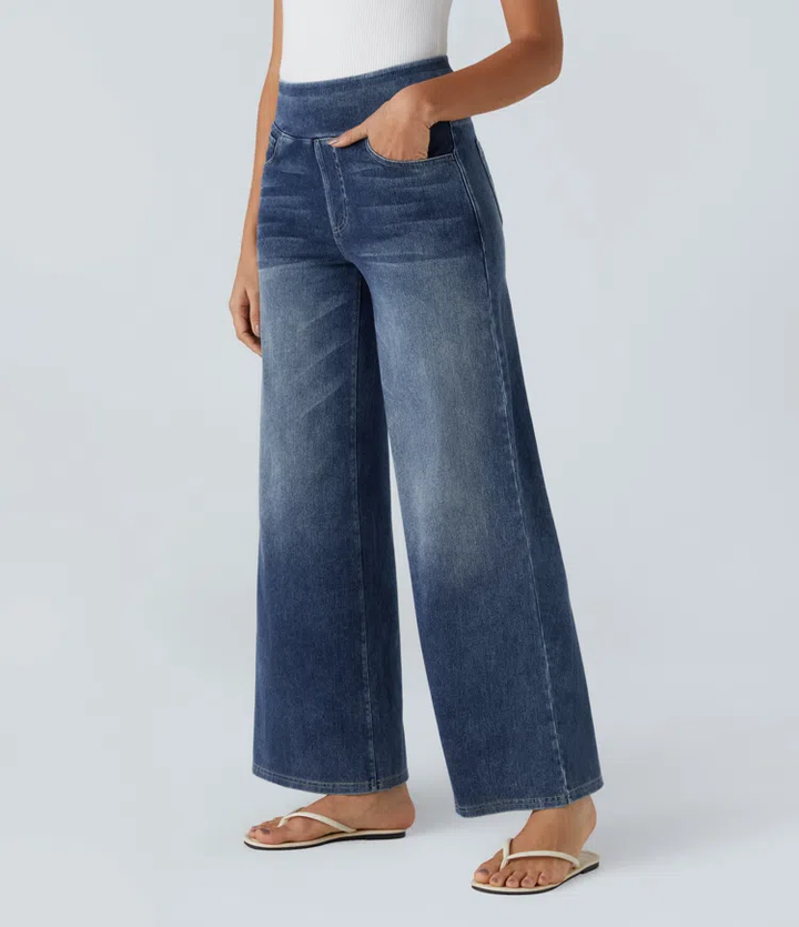 Levoire | Pantalon Denim Stretch Taille Haute Femme