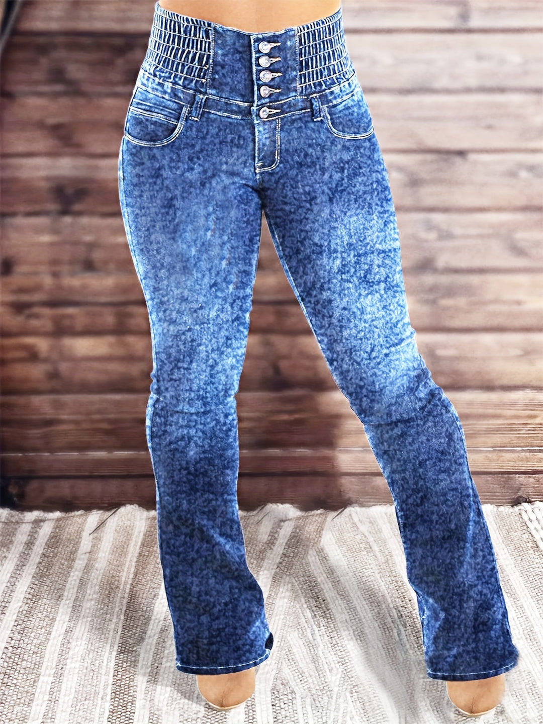 Levoire | Jean Bootcut Taille Haute Avec Ceinture