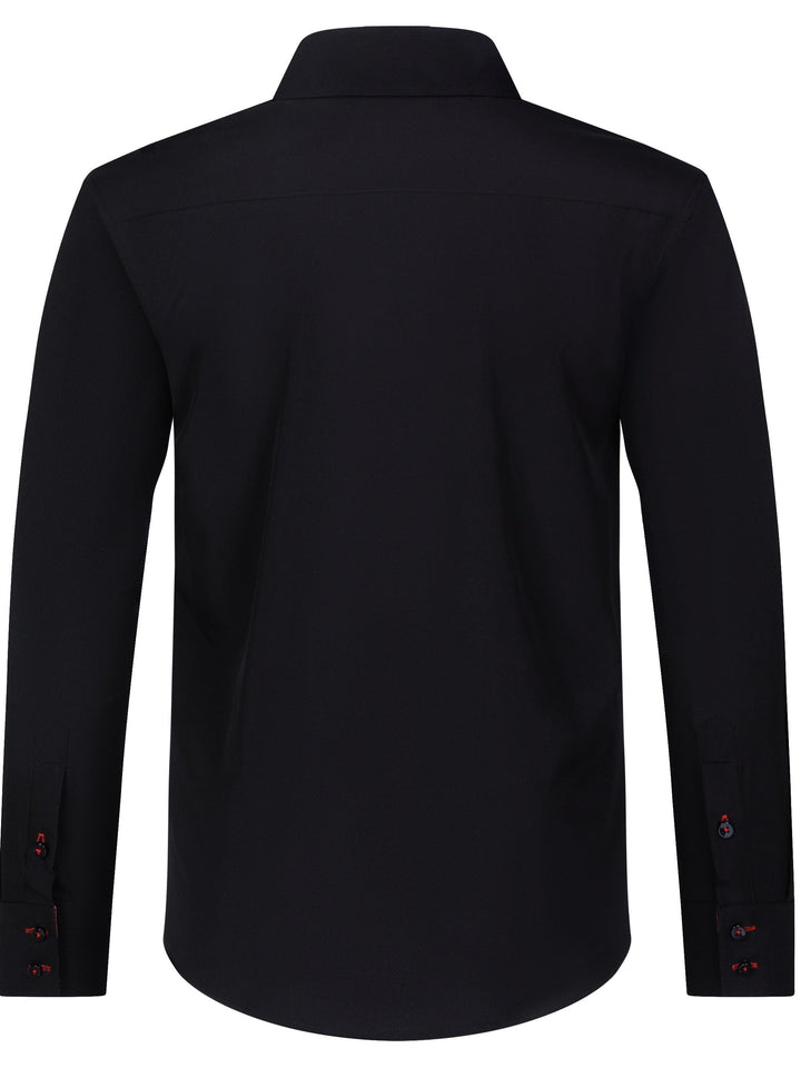 Levoire | Chemise Pour Homme Unie Avec Col Retourné Pour Des Apparitions Élégantes