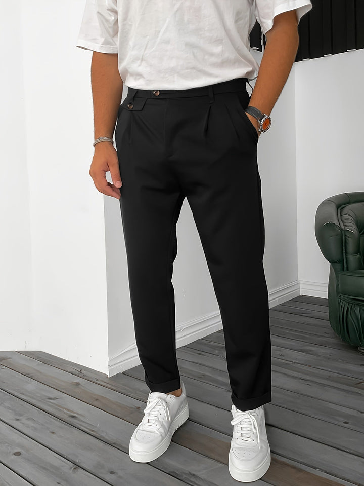 Levoire | Pantalons Stretch Pour Hommes Pour Les Affaires Noir