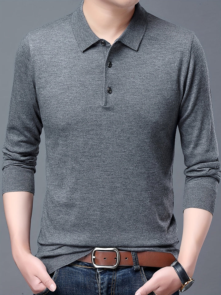 Levoire | Rento Tricoté Pull Homme En Laine Avec Revers Dans Une Couleur Non Combinée
