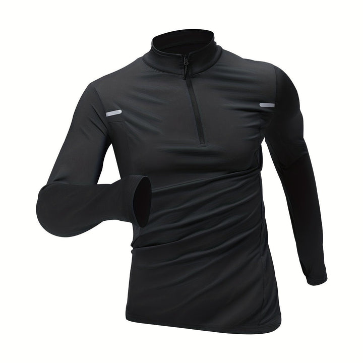 Levoire | Pull-Over Pour Homme À Demi-Zip Et Col Montant Noir