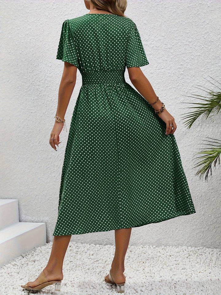 Levoire | Robe Courte À Manches Courtes À Imprimé Intégral Pour Le Printemps Et L'Été