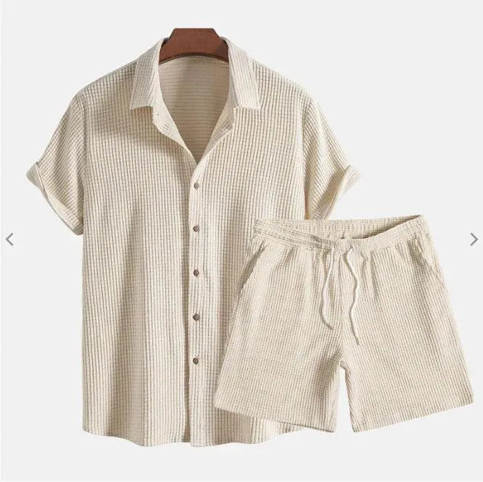Levoire | Robe de plage légère, décontractée, à manches courtes et multicolore Abricot