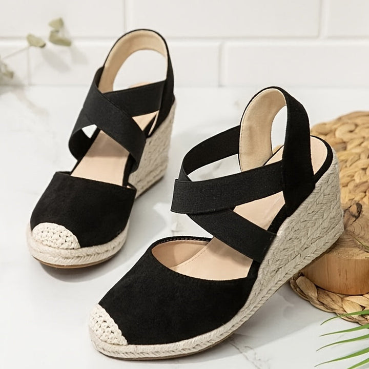 Levoire | Espadrilles Femmes À Semelle Compensée Noir