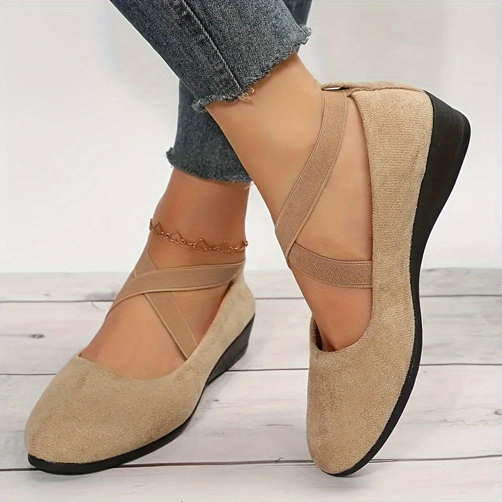 Levoire | Chaussures Compensées Légères Pour Femmes Abricot
