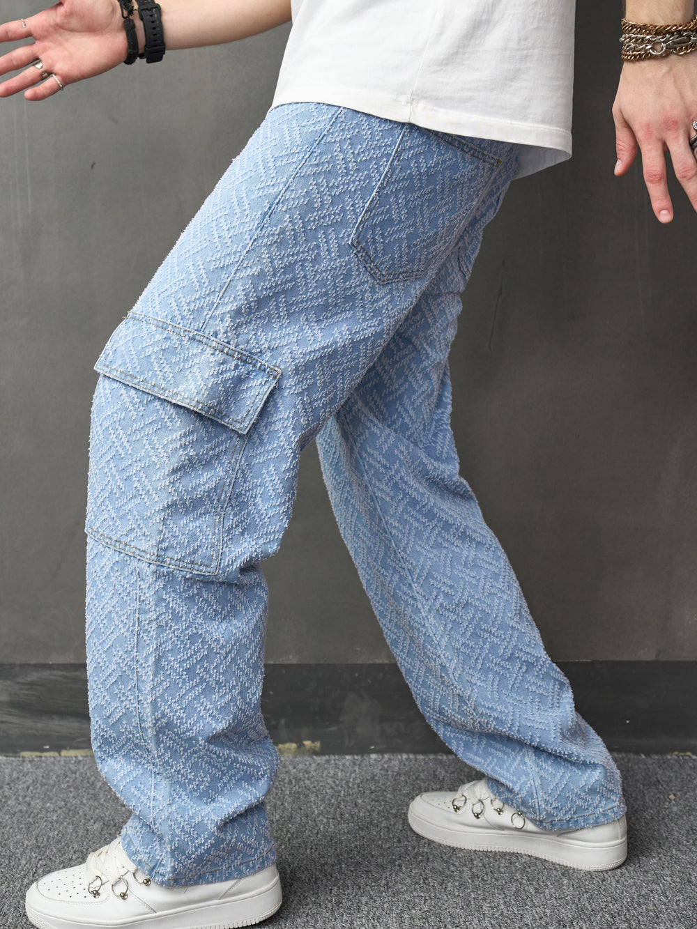 Levoire | Pantalons Pour Hommes En Mélange De Coton Avec Poches Latérales