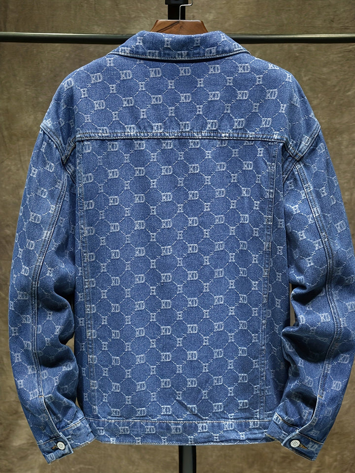 Levoire | Veste En Jean Avec Impression Graphique Et Plusieurs Poches