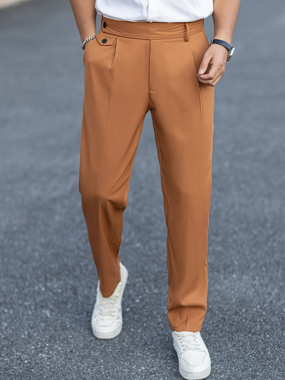 Levoire | Pantalons Pour Hommes De La Réunion Des Sommeliers En Polyester 100 % Unicolore Löss Ocre