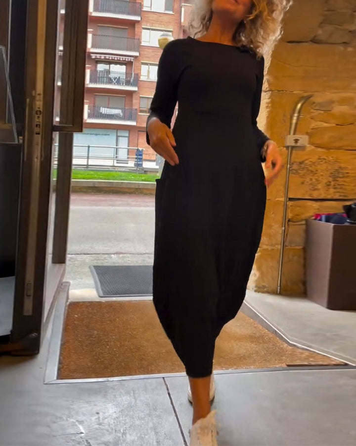 Levoire | Robe Sweatshirt Longue Noir