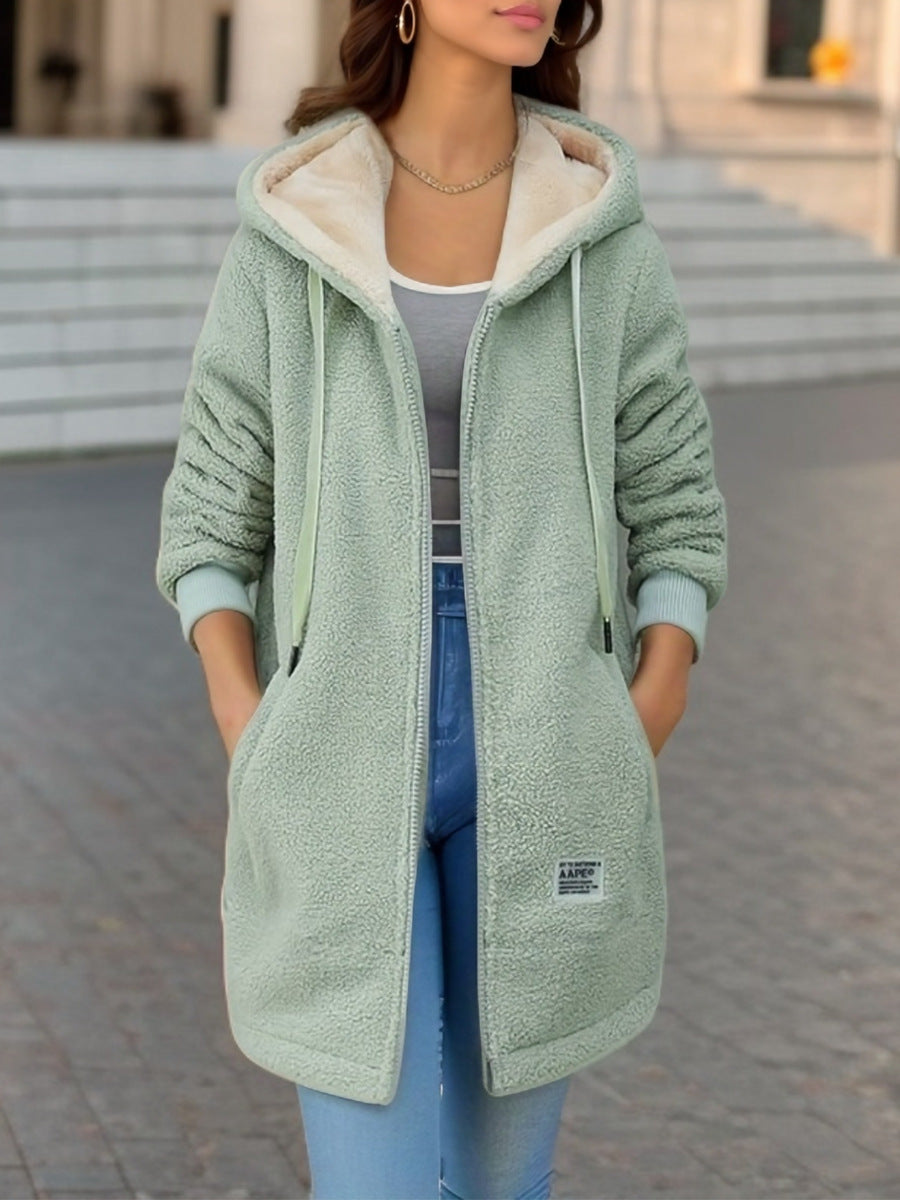 Levoire | Veste Pour Femmes Avec Capuche Et Fermeture Éclair Confortable Et Stylée Vert