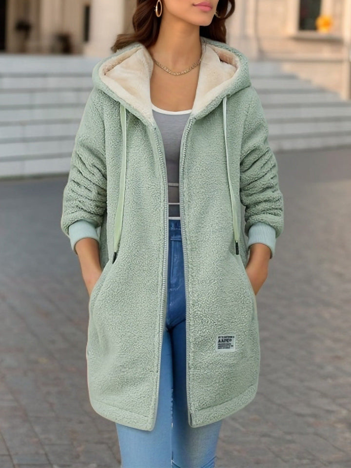 Levoire | Veste Pour Femmes Avec Capuche Et Fermeture Éclair Confortable Et Stylée Vert