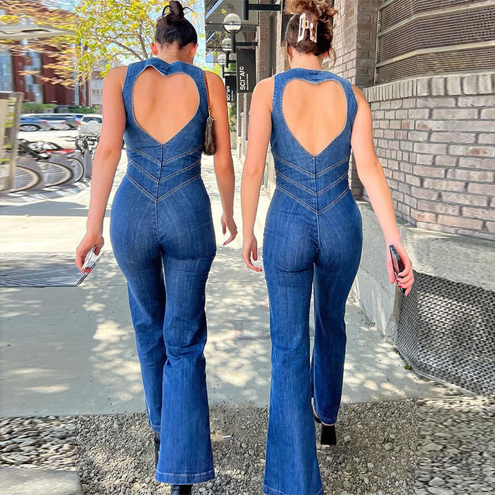 Levoire | Salopette En Denim Avec Détail De Fermeture Éclair Pour Femmes