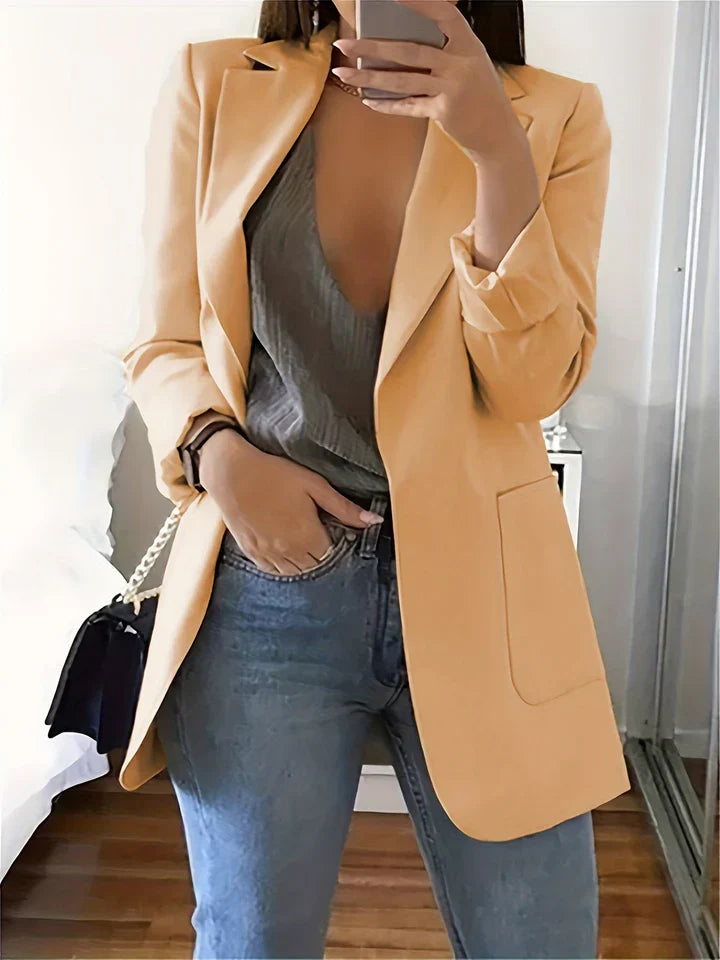 Levoire | Blazer Lyra En Grande Taille Abricot