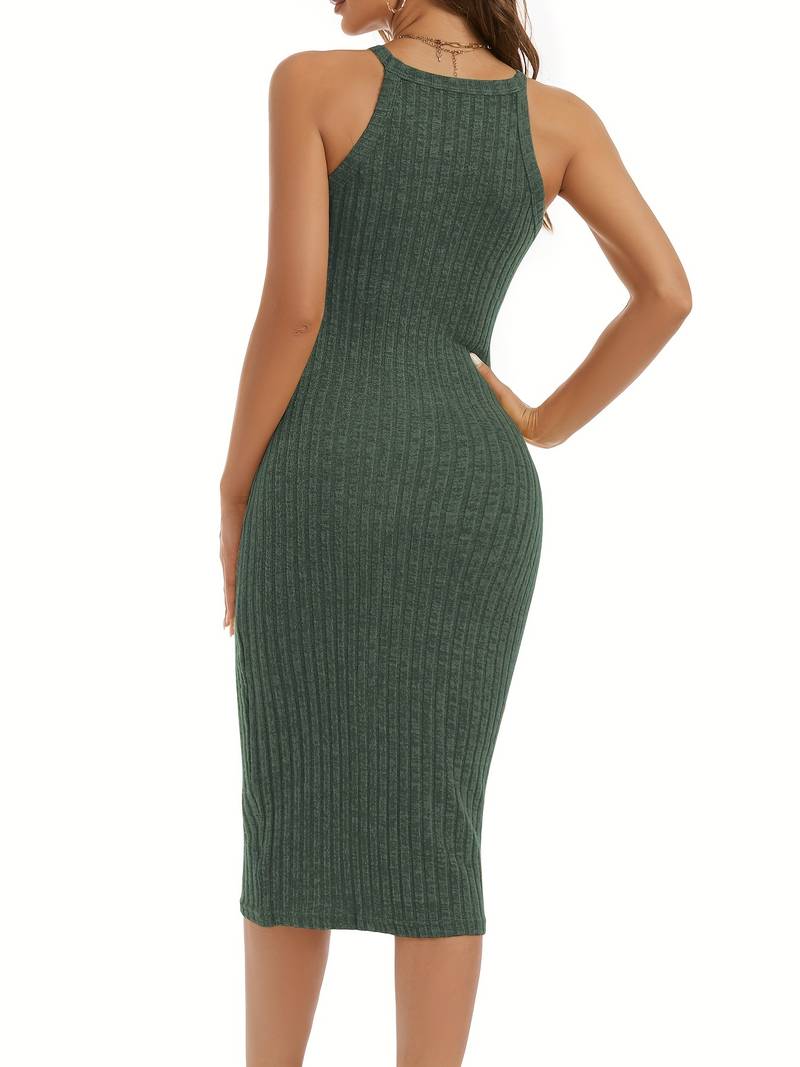 Levoire | Robe Midi Décontractée Avec Col Halter