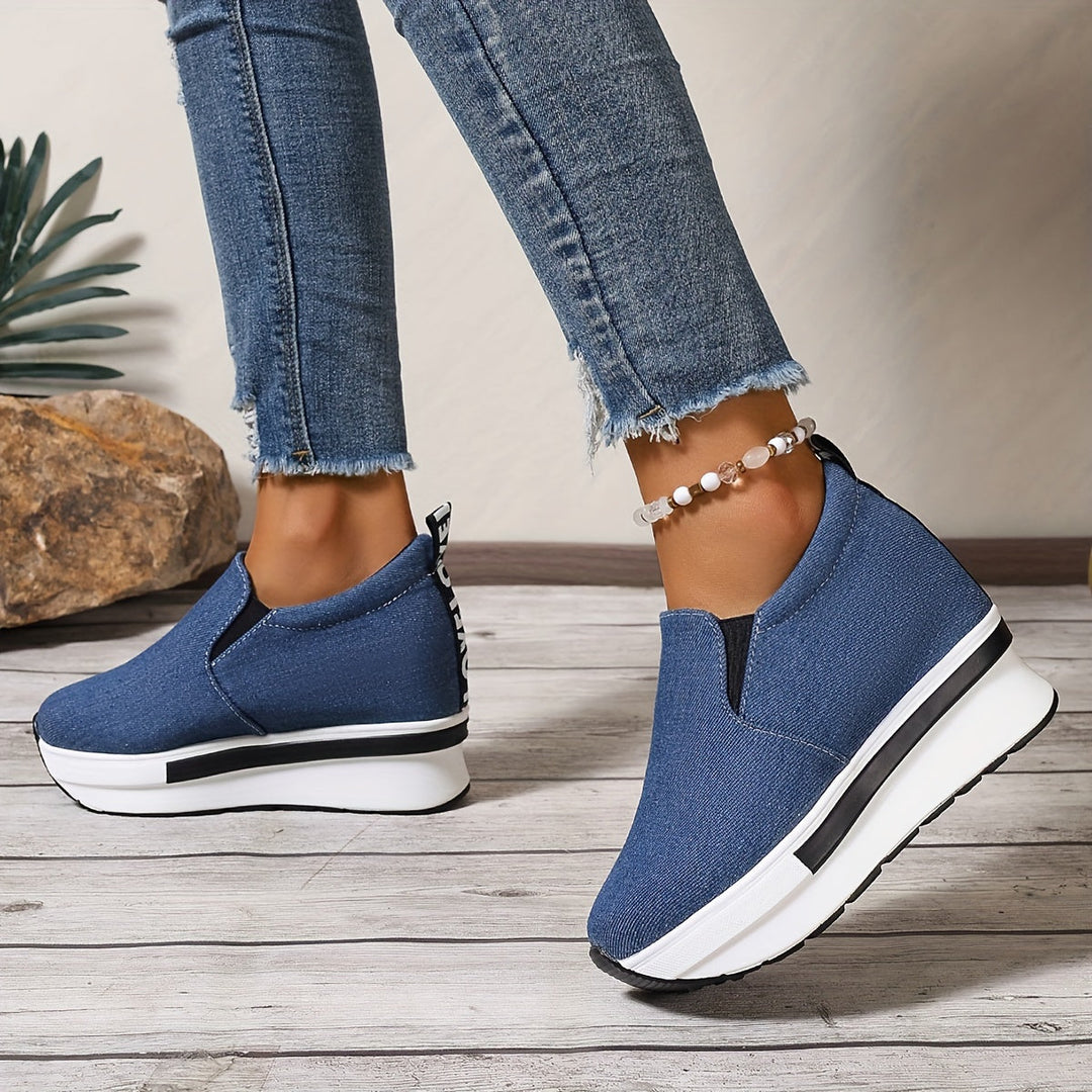 Levoire | Chaussures de cheville en denim léger antidérapantes Bleu