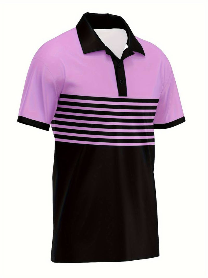 Levoire | T-Shirt De Golf Avec Impression Rayée