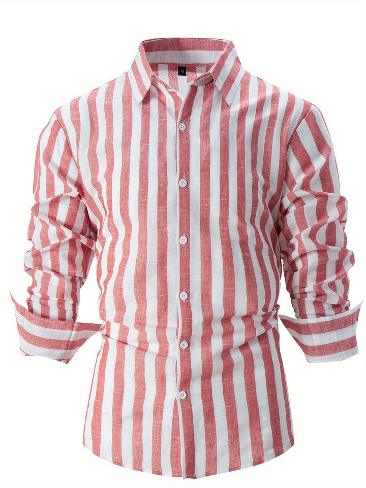 Levoire | Chemise Homme Rayée Avec Revers