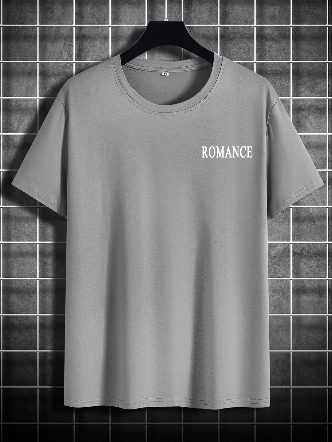 Levoire | T-Shirt En Coton Pour Hommes Avec Motif Alphabétique Et Col Rond