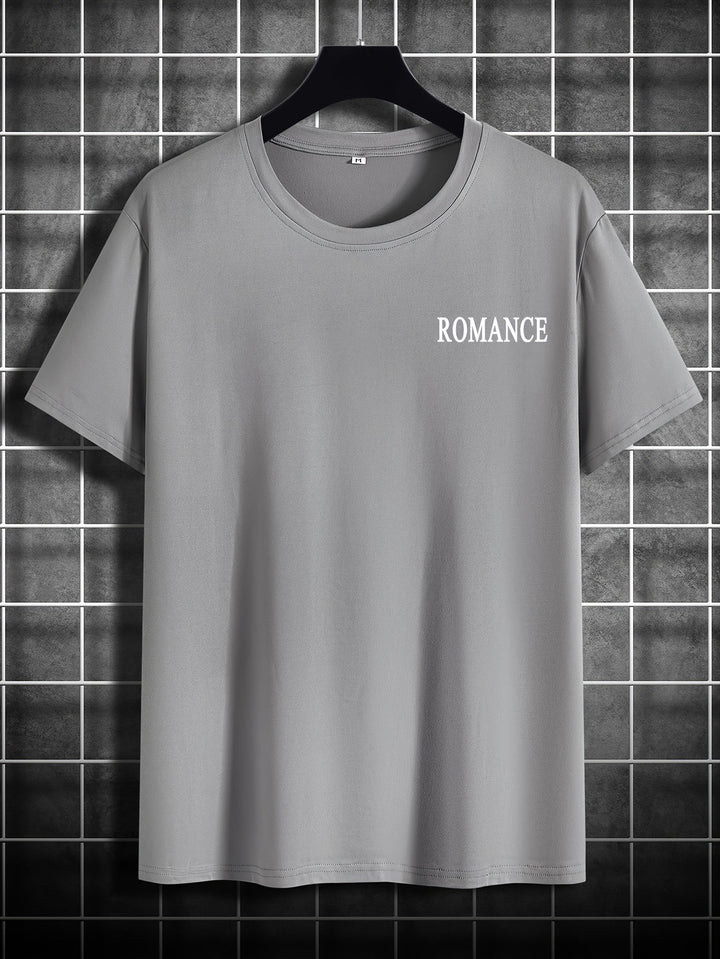 Levoire | T-Shirt En Coton Pour Hommes Avec Motif Alphabétique Et Col Rond