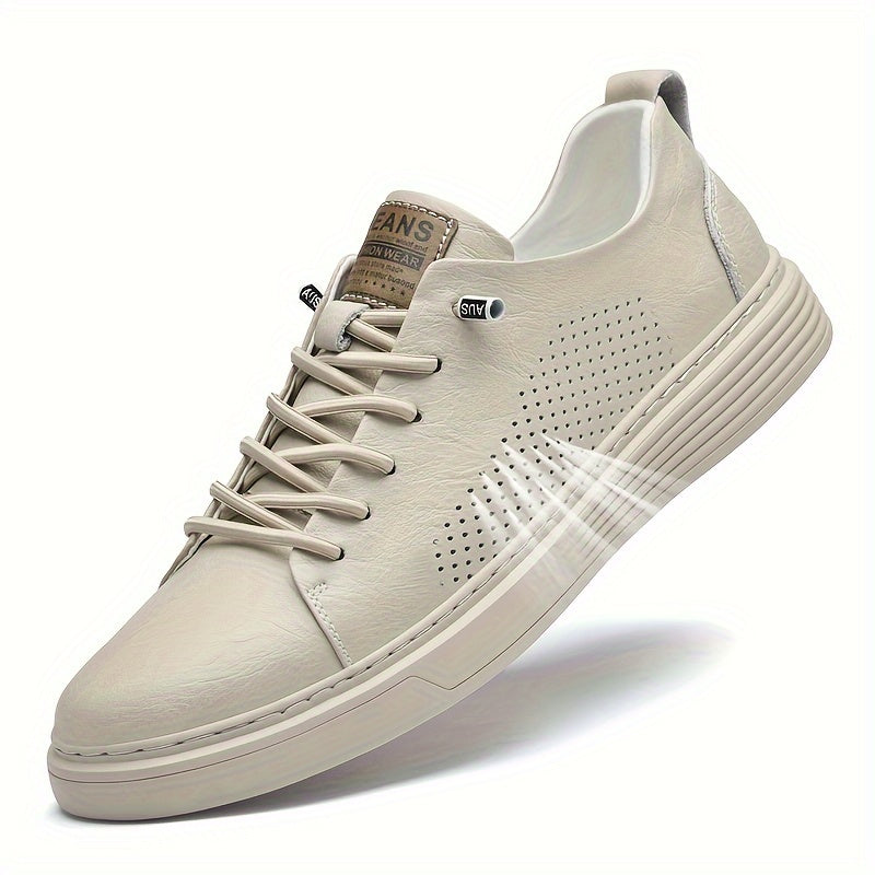 Levoire | Weinlese Baskets De Skate Plates Pour Hommes Trou déchiré blanc