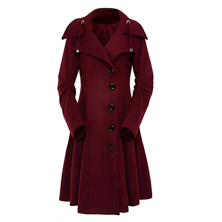 Levoire | Trench-Coat Élégant Avec Capuche Bordeaux