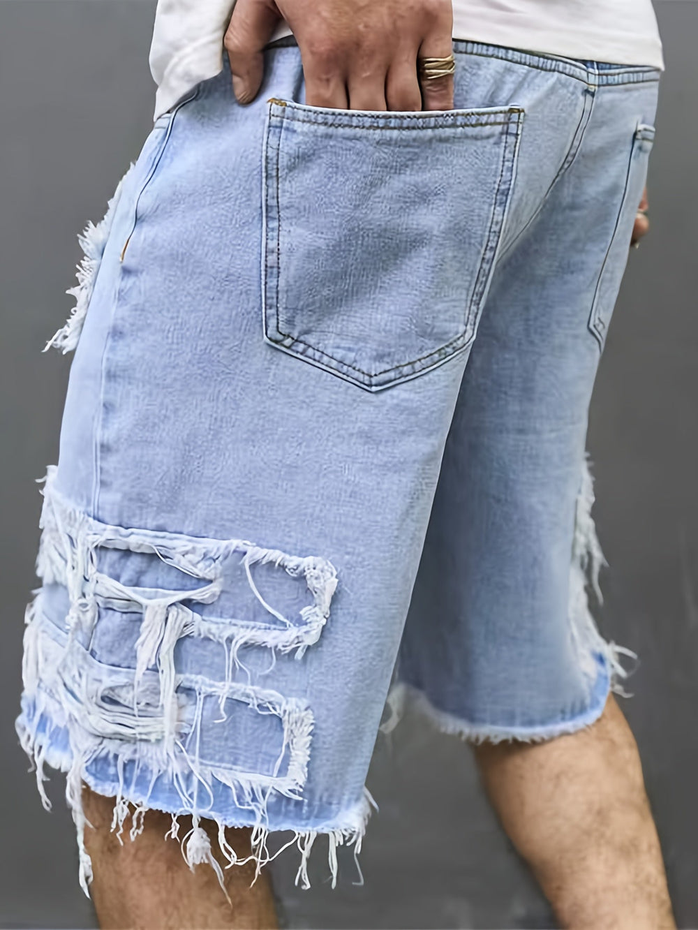 Levoire | Antike Bleiche Hommes Jeans Lâches, Coupé Empilé