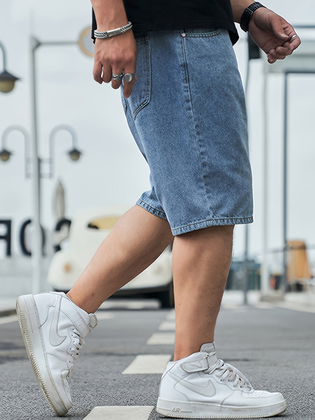 Levoire | Classiques Pantalons En Denim Pour Hommes À Mi-Cuisse