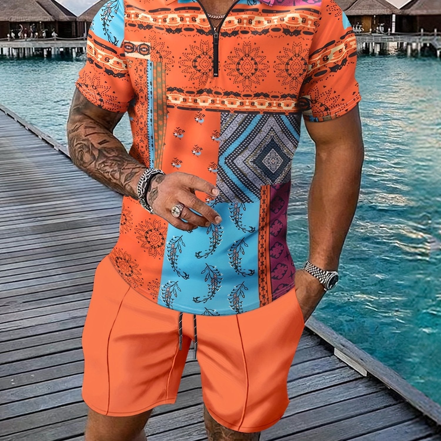 Levoire | Ensemble Paisley À Deux Pièces Pour Hommes D'Été