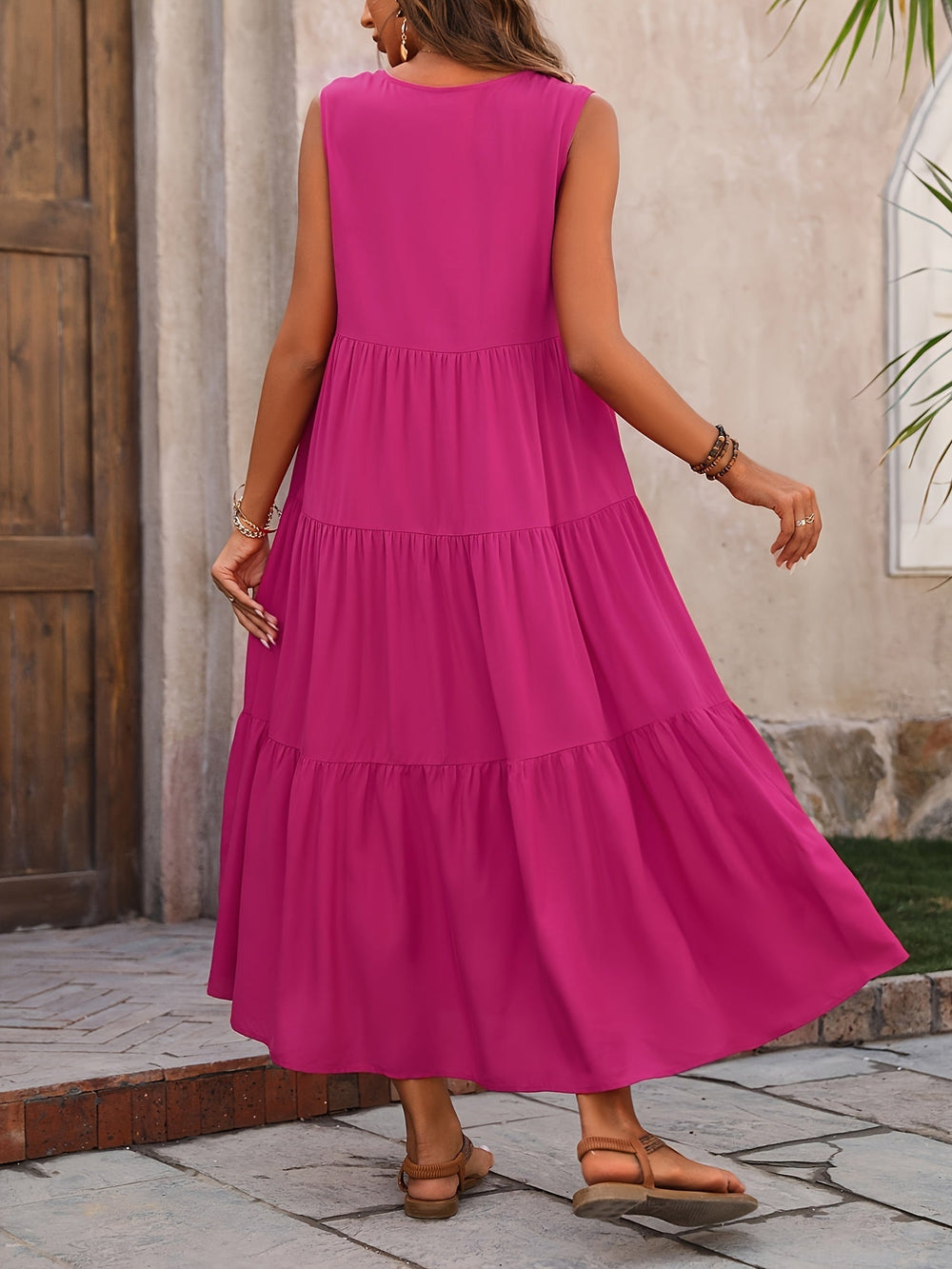 Levoire | Robe Sans Manches Décontractée Avec Volants