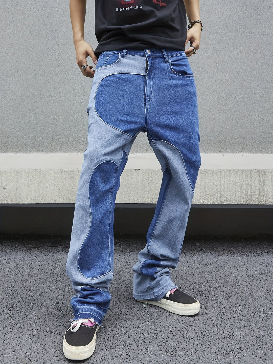 Levoire | Rennon Patches Denim Bootcut Jeans Homme