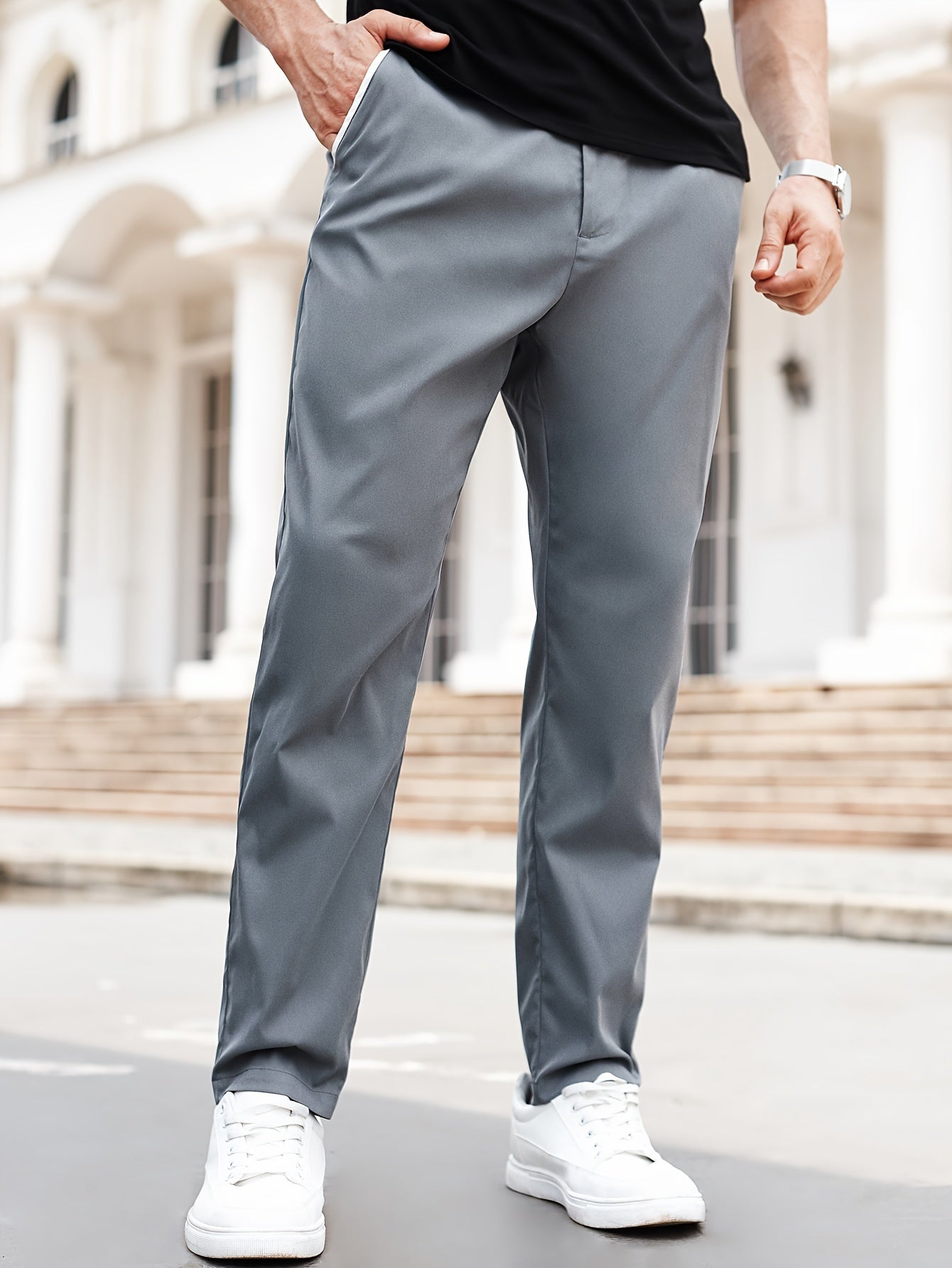 Levoire | Pantalon D'Été Uni Pour Hommes gris