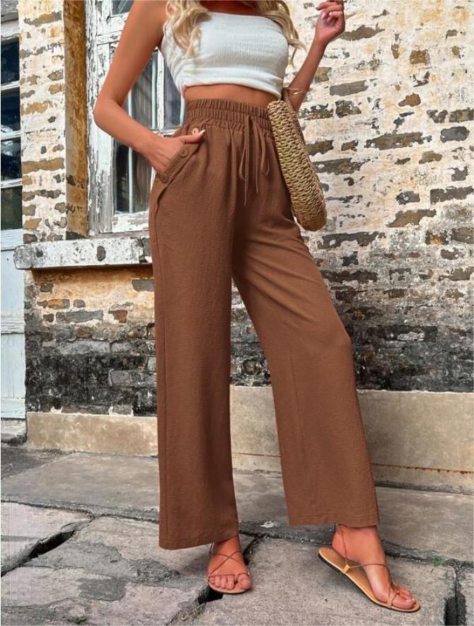 Levoire | Pantalon de survêtement taille haute Brun foncé