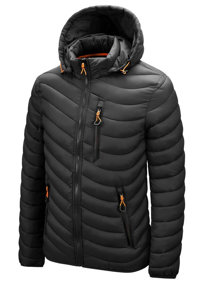 Levoire | Veste à capuche zippée avec poches à manches longues chaudes