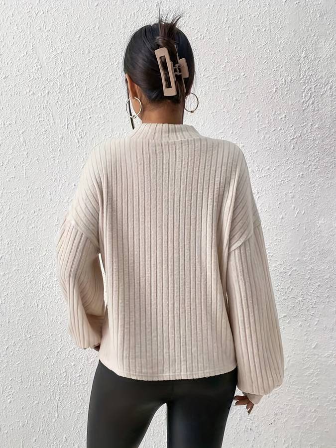 Levoire | Pull À Col Roulé En Tricot Côtelé