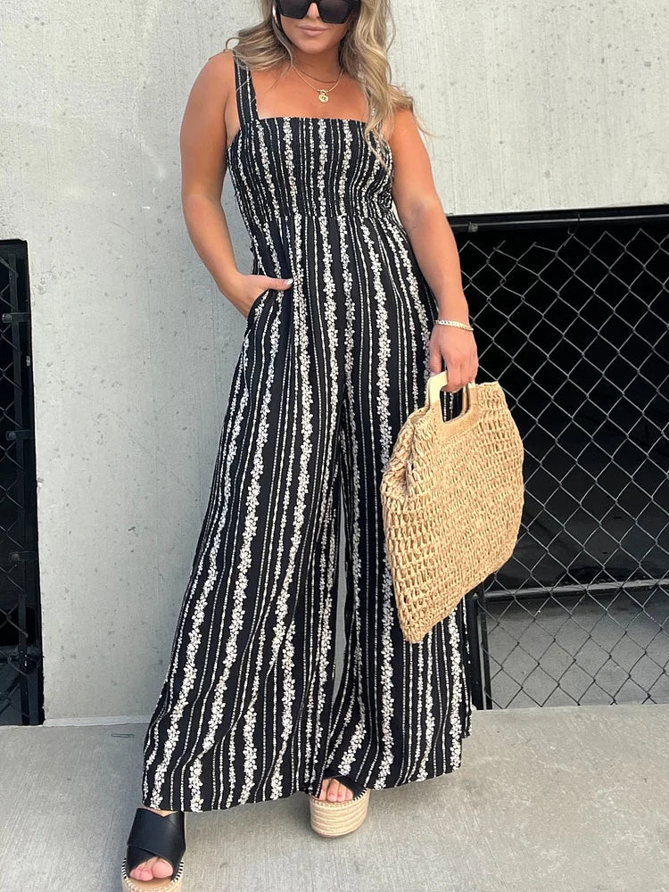 Levoire | Imprimé Floral De Sirène Combinaison Noir