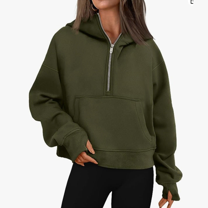 Levoire | Sweatshirt Fermeture Éclair Automne Vert a