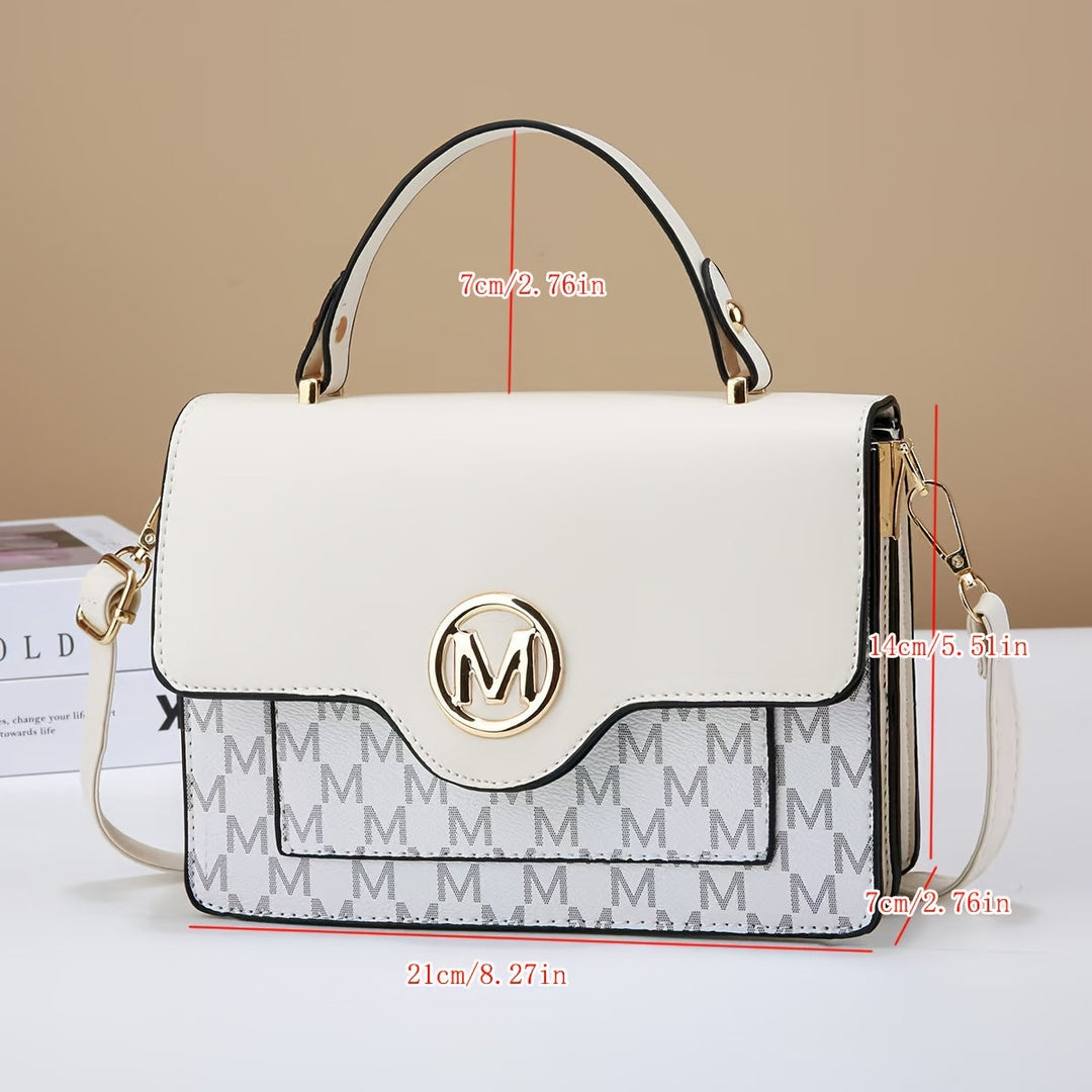 Levoire | Lettre "M" Joli Mini Sac Crossbody Avec Bandoulière Amovible Et Fermeture Magnétique Blanc crémeux