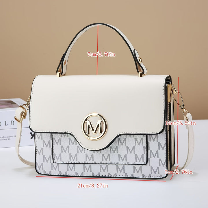 Levoire | Lettre "M" Joli Mini Sac Crossbody Avec Bandoulière Amovible Et Fermeture Magnétique Blanc crémeux