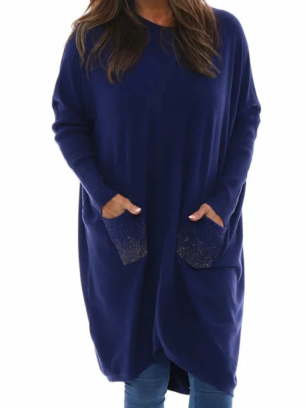 Levoire | Robe D'Été Pour Femmes Avec Décolleté En V Robe Légère De Loisirs Bleu foncé